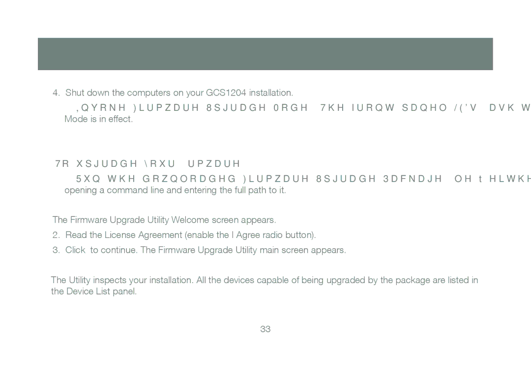 IOGear GCS1204 manual Starting the Upgrade 
