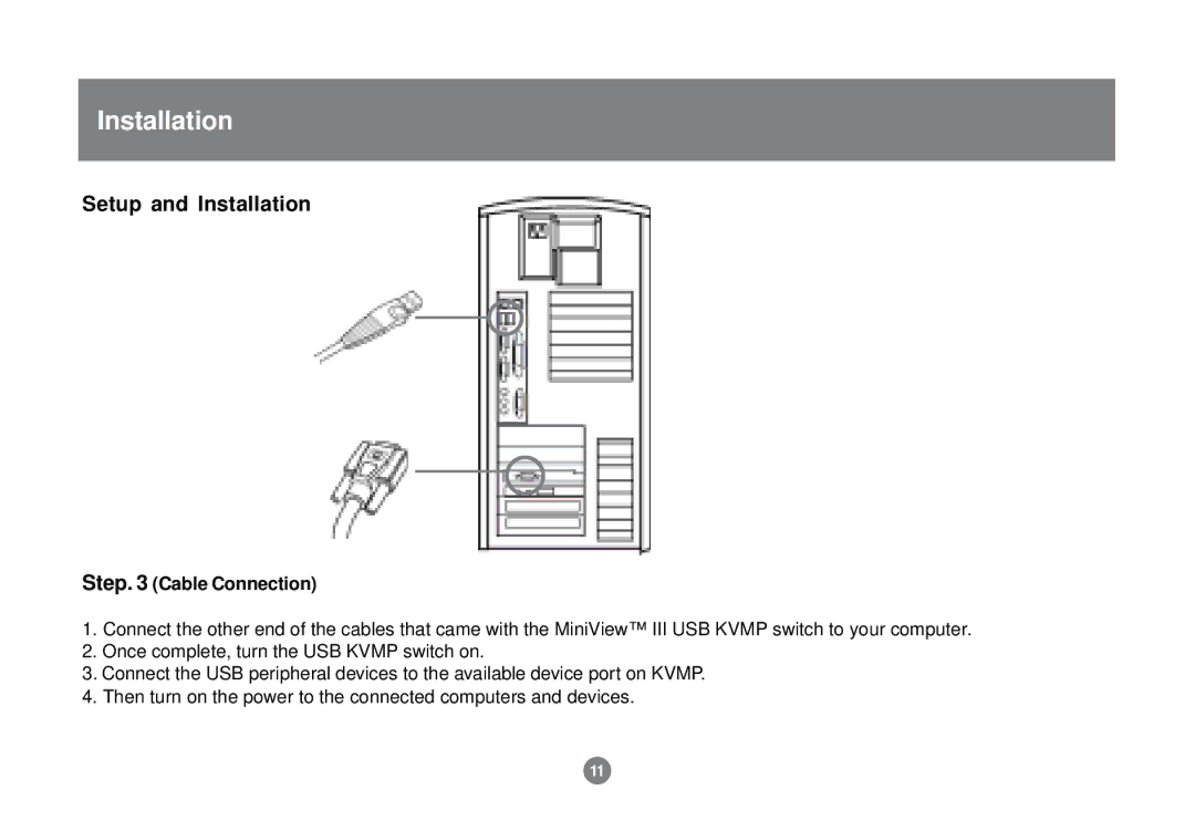 IOGear GCS1712 user manual Installation 