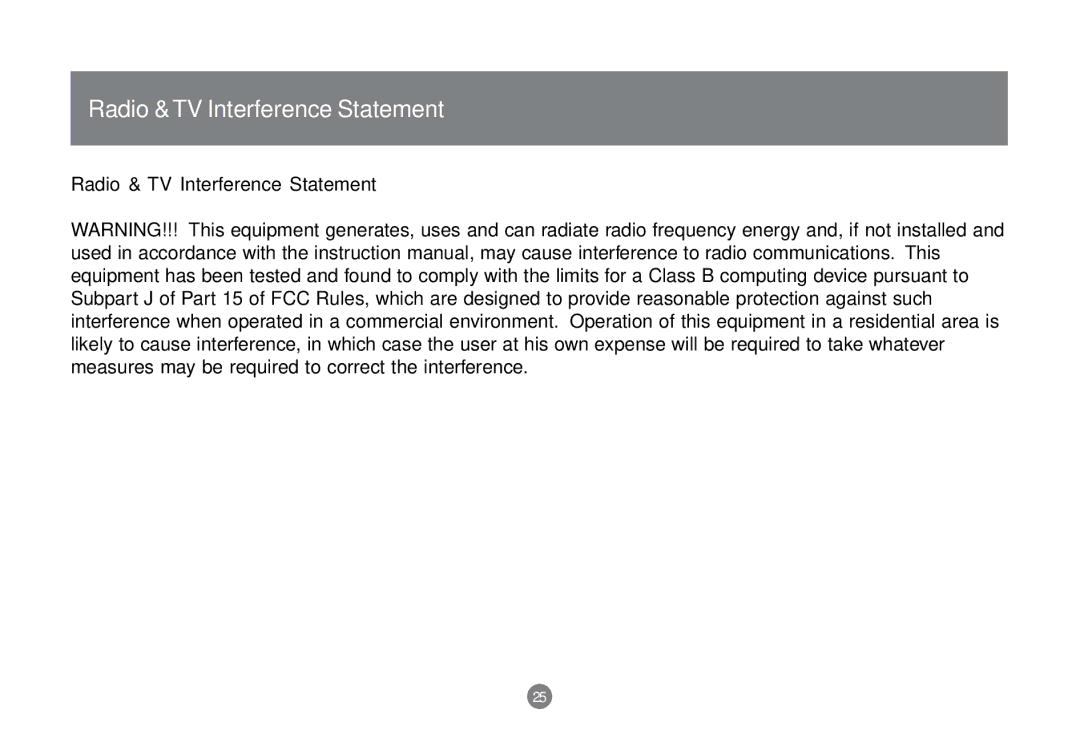 IOGear GCS1712 user manual Radio & TV Interference Statement 