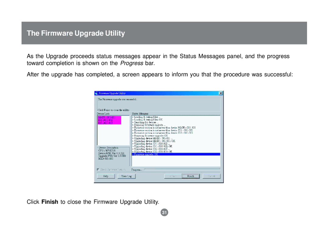 IOGear GCS1732 user manual Firmware Upgrade Utility 