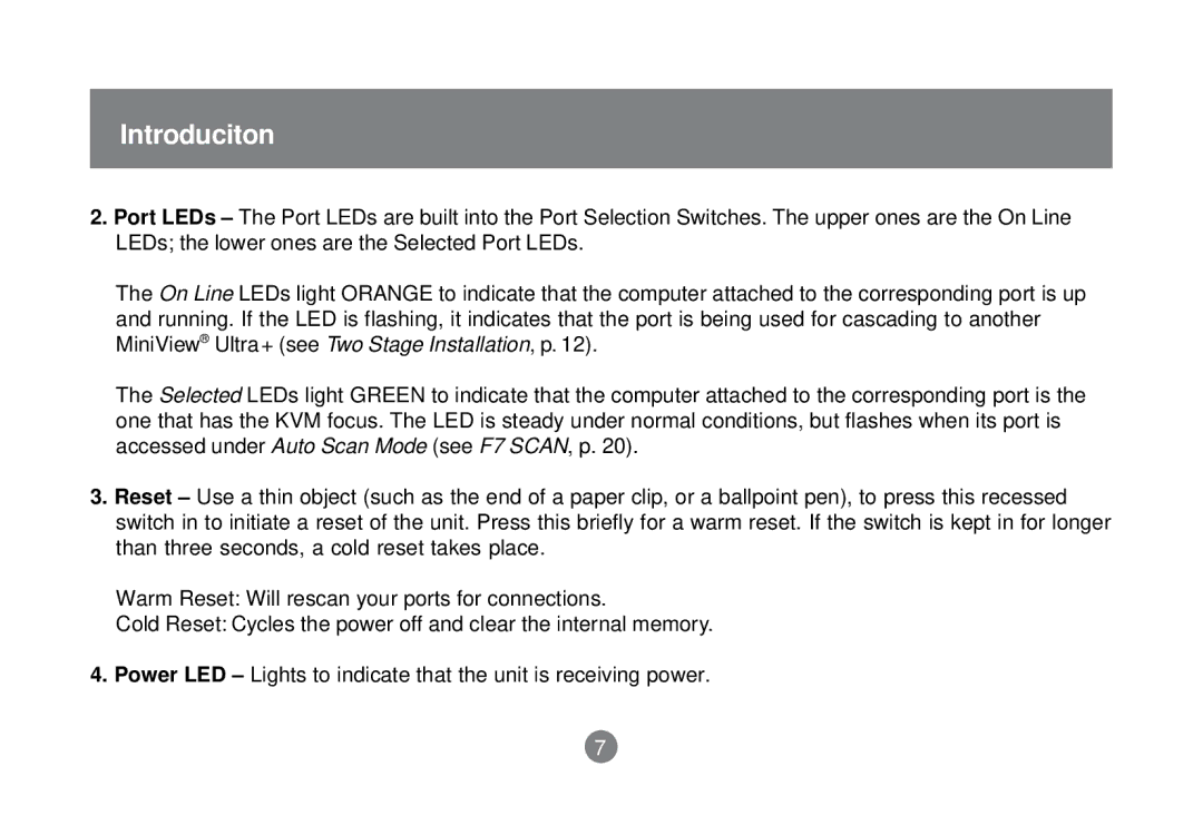 IOGear GCS1758 user manual Introduciton 