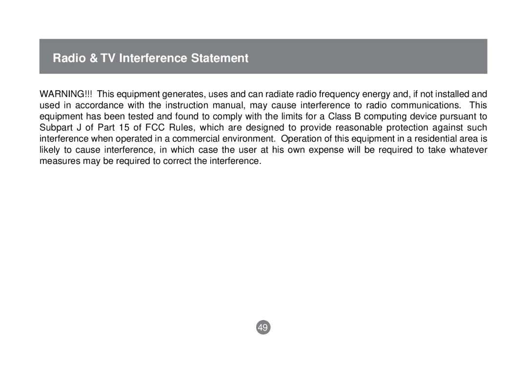 IOGear GCS1758 user manual Radio & TV Interference Statement 