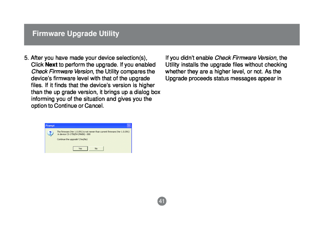 IOGear GCS1758 user manual Firmware Upgrade Utility 