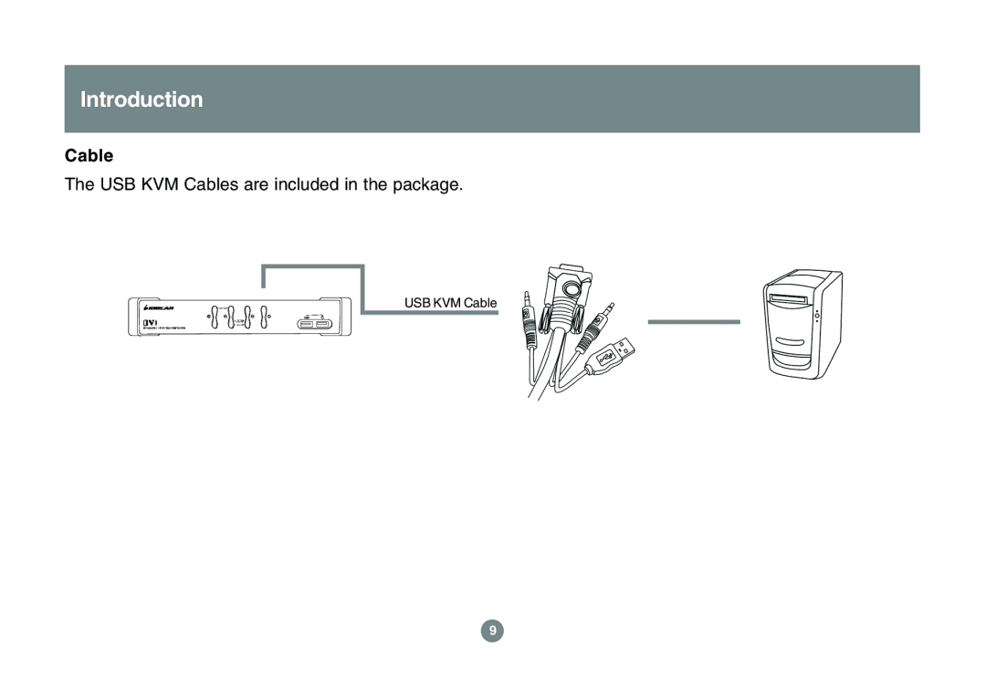 IOGear GCS1762 user manual Cable 