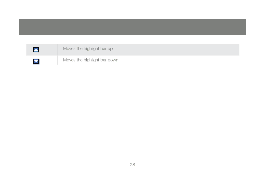 IOGear GCS1804, GCS1802 user manual Moves the highlight bar up Moves the highlight bar down 