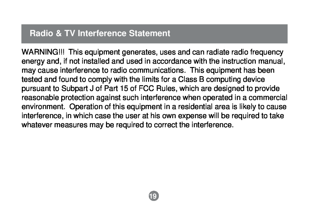 IOGear GCS52U installation manual Radio & TV Interference Statement 