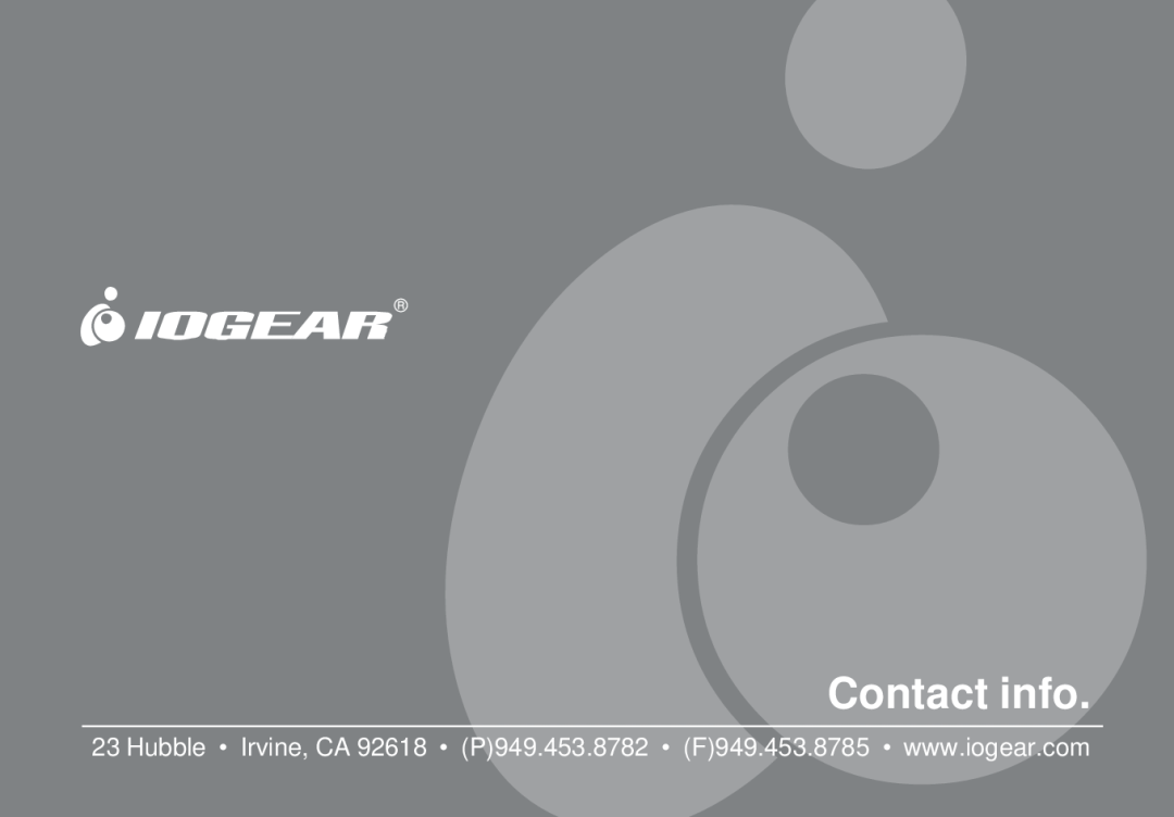 IOGear GCS52U installation manual Contact info 