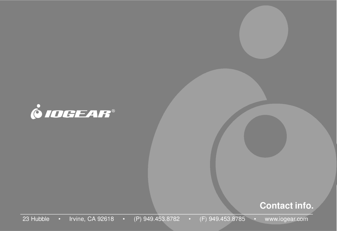 IOGear GCS602 user manual Contact info 