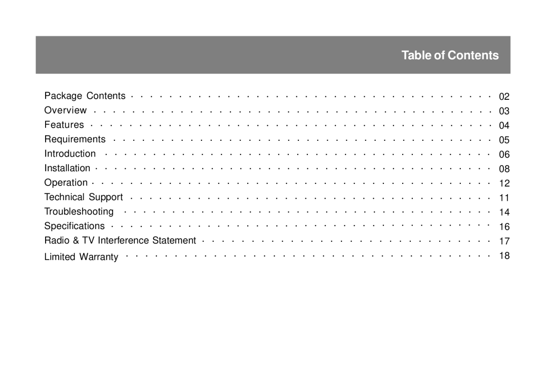 IOGear GCS602 user manual Table of Contents 