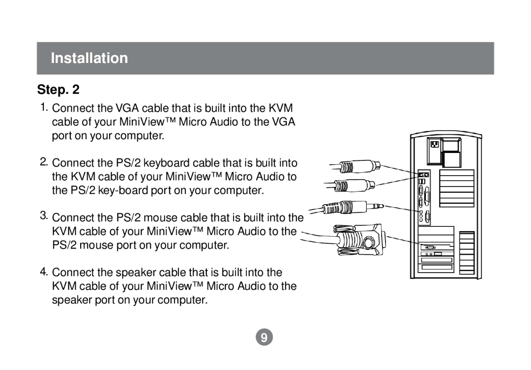 IOGear GCS614A installation manual Step 