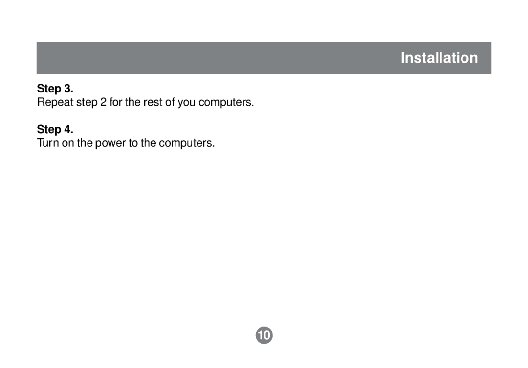 IOGear GCS614A installation manual Repeat for the rest of you computers 