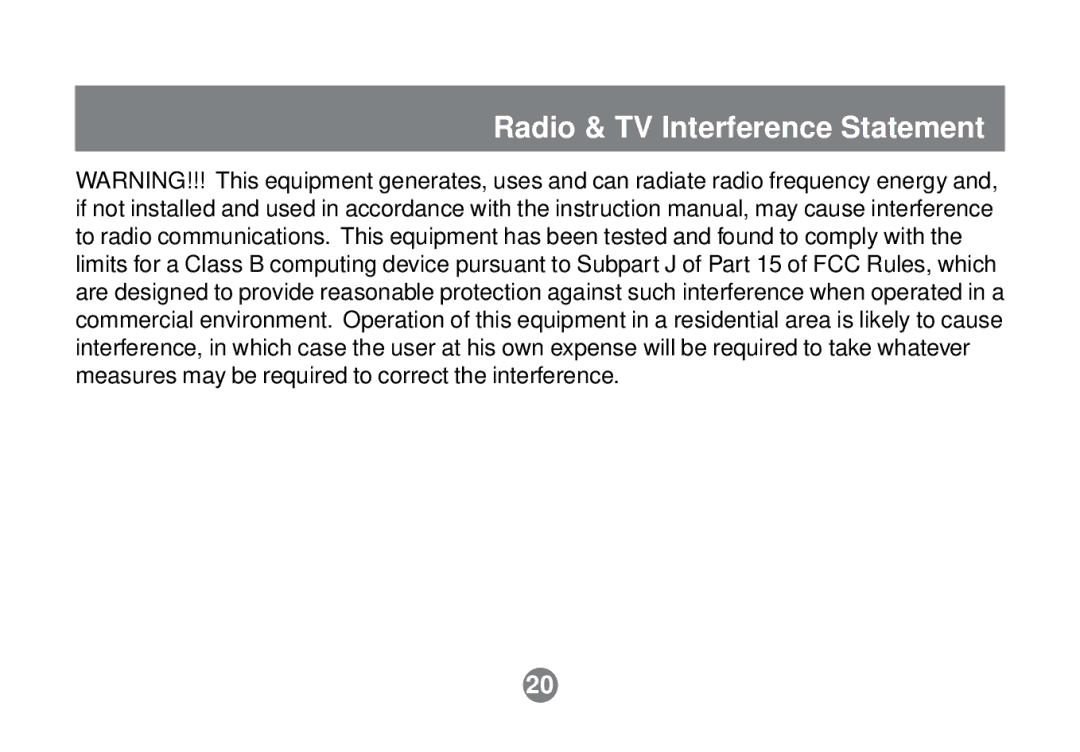 IOGear GCS614A installation manual Radio & TV Interference Statement 