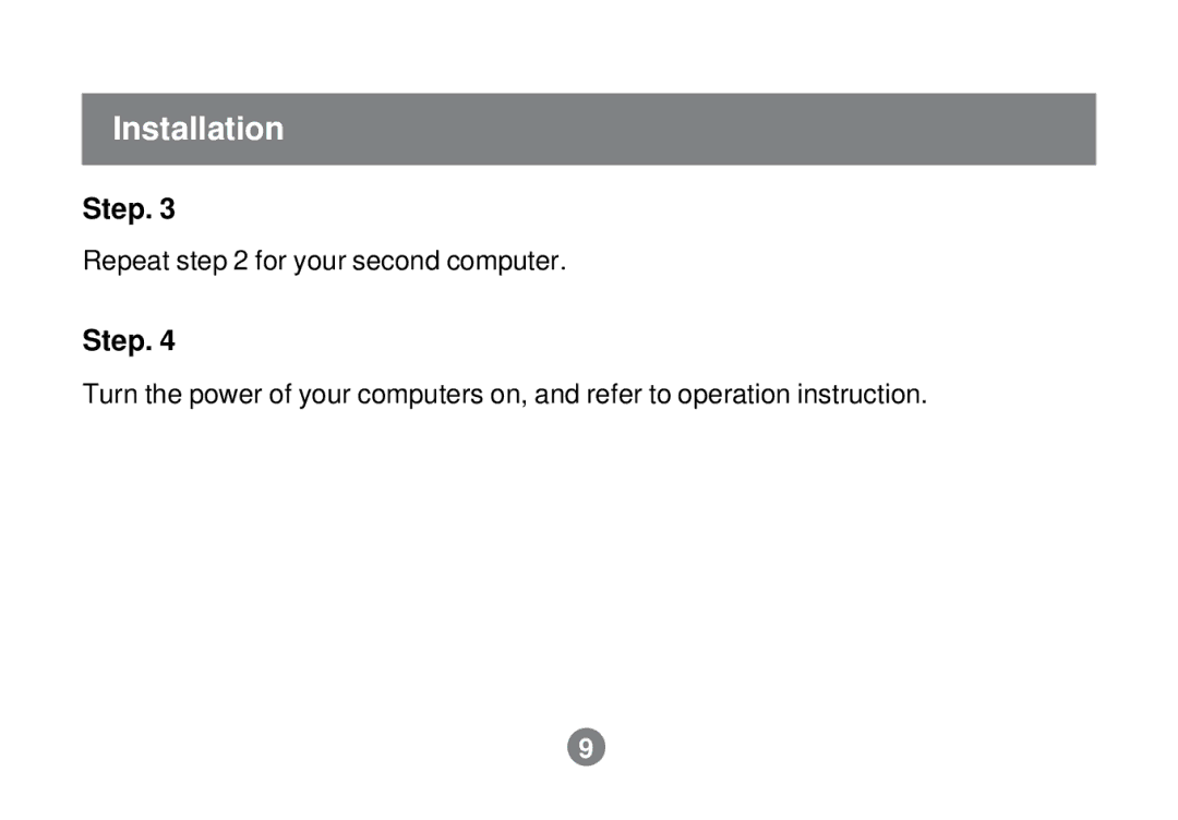 IOGear GCS62 installation manual Repeat for your second computer 