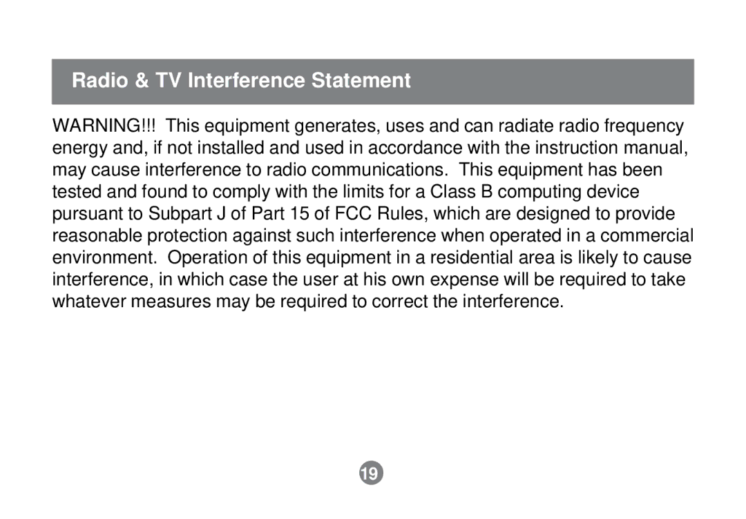 IOGear GCS62 installation manual Radio & TV Interference Statement 