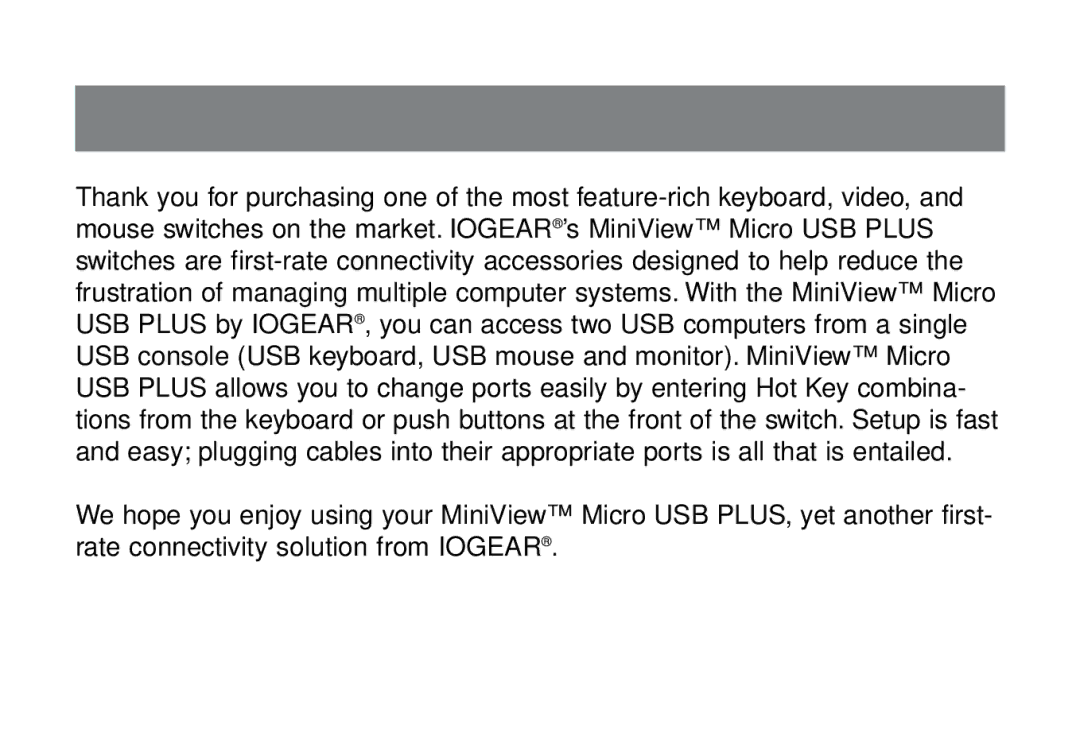 IOGear GCS632U installation manual 