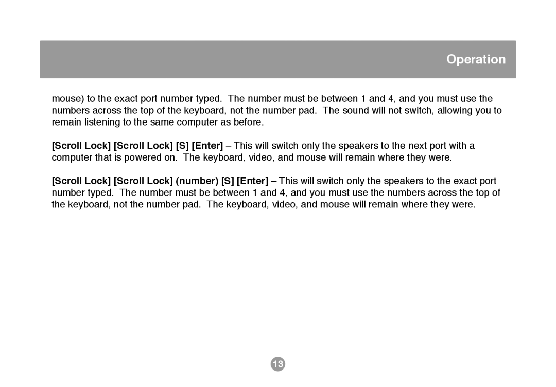 IOGear GCS634U user manual Operation 