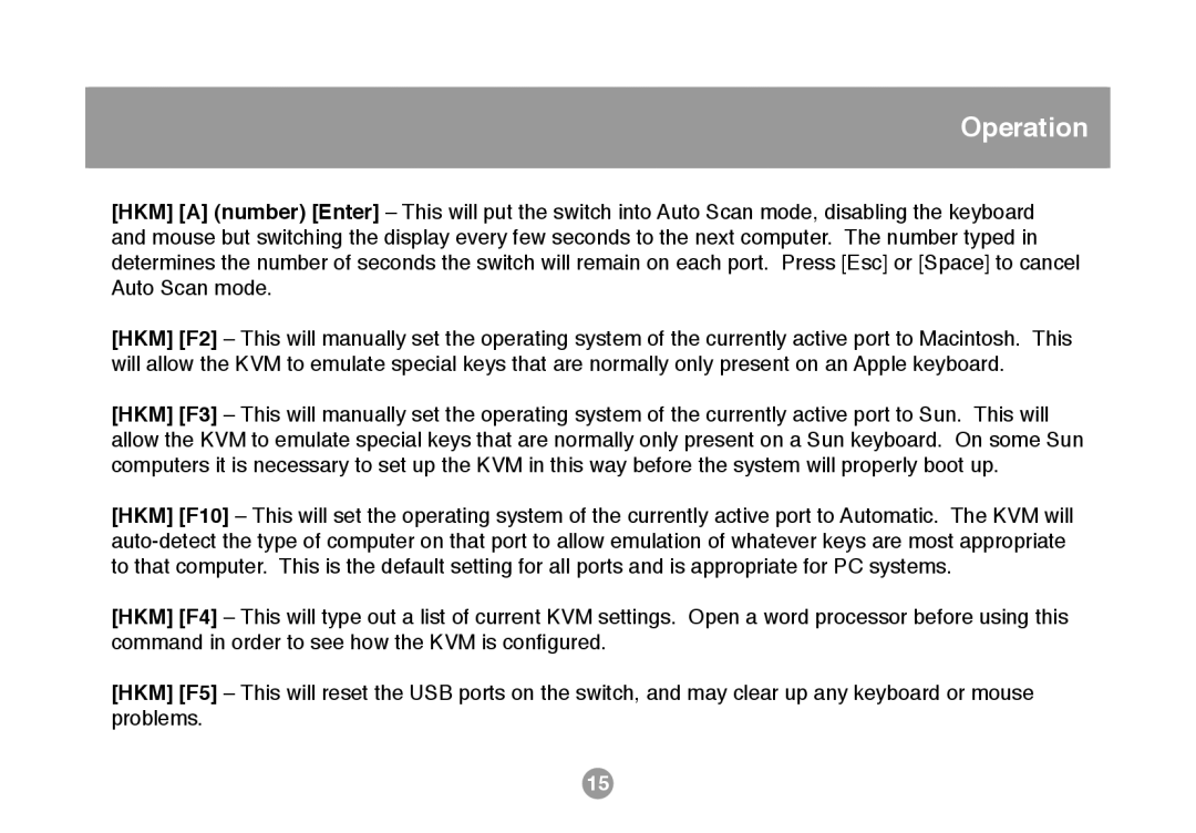 IOGear GCS634U user manual Operation 