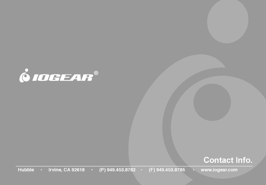 IOGear GCS634U user manual Contact Info 