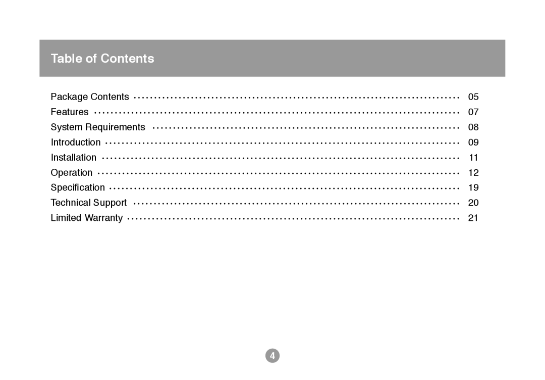 IOGear GCS634U user manual Table of Contents 