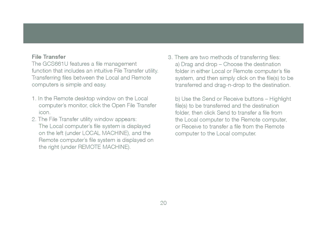 IOGear GCS661U user manual File Transfer 