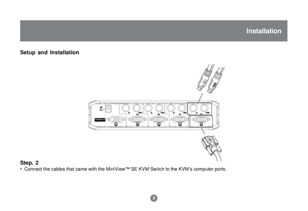 IOGear GCS82B/GCS84B user manual Setup and Installation Step 