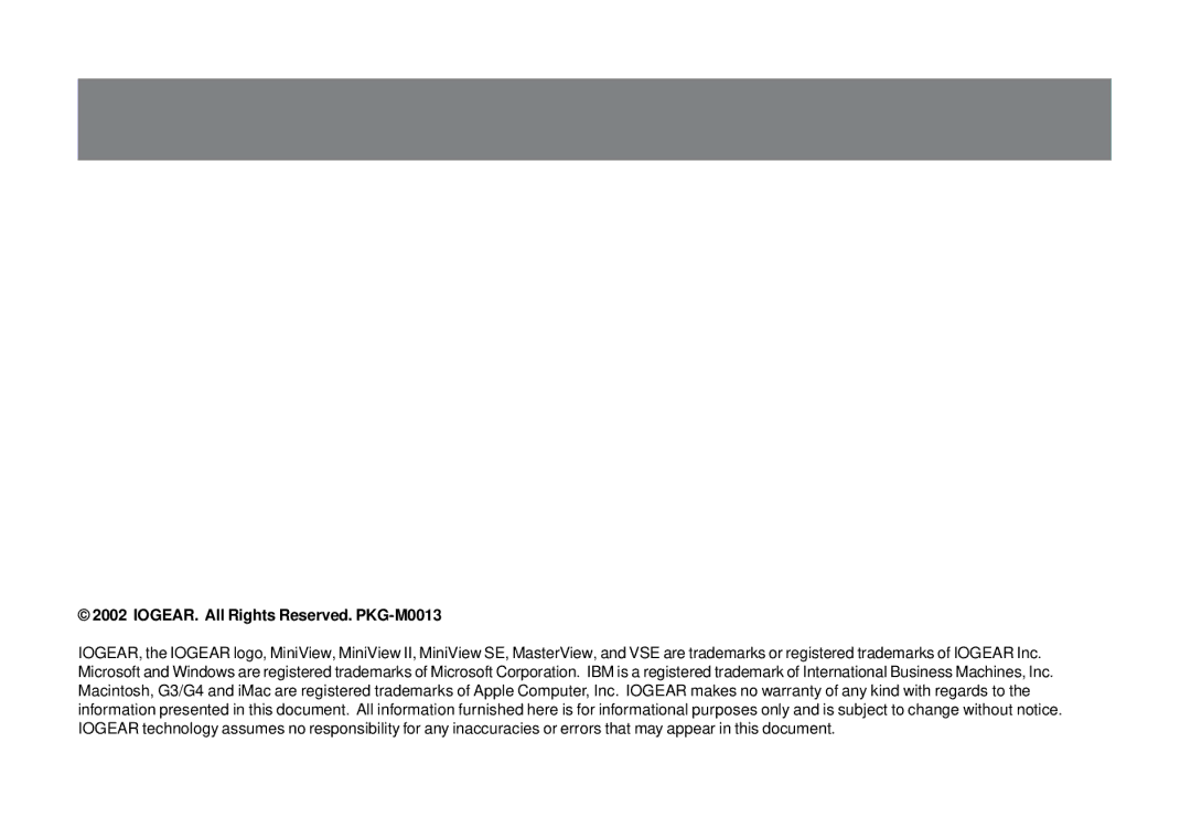 IOGear GCS82B/GCS84B user manual IOGEAR. All Rights Reserved. PKG-M0013 