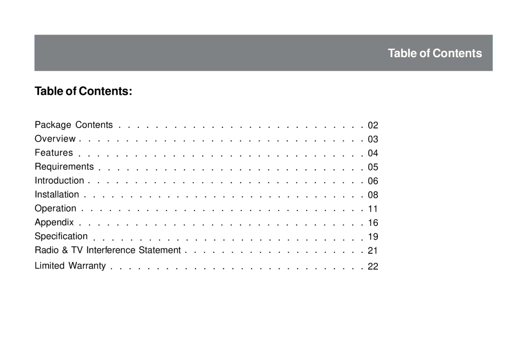 IOGear GCS82B/GCS84B user manual Table of Contents 