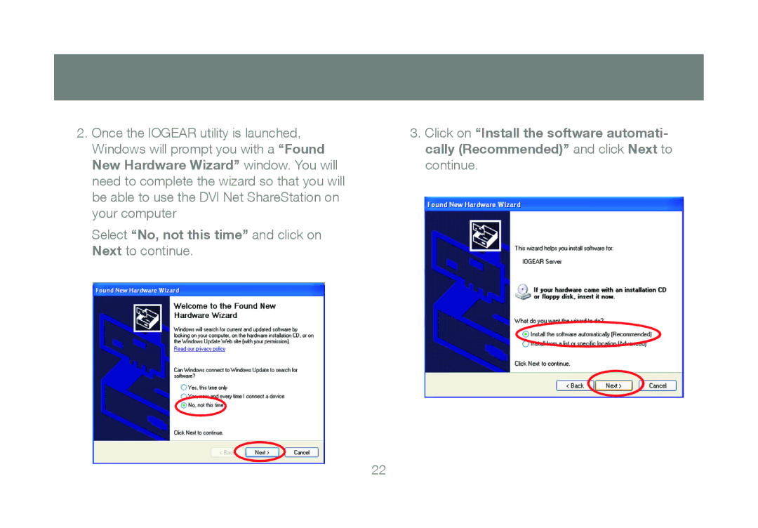 IOGear GDIP201 manual Click on Install the software automati 