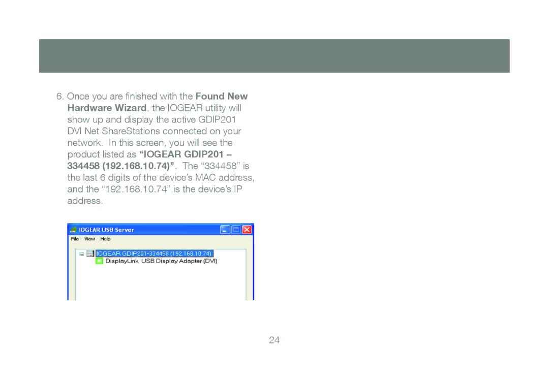 IOGear GDIP201 manual 