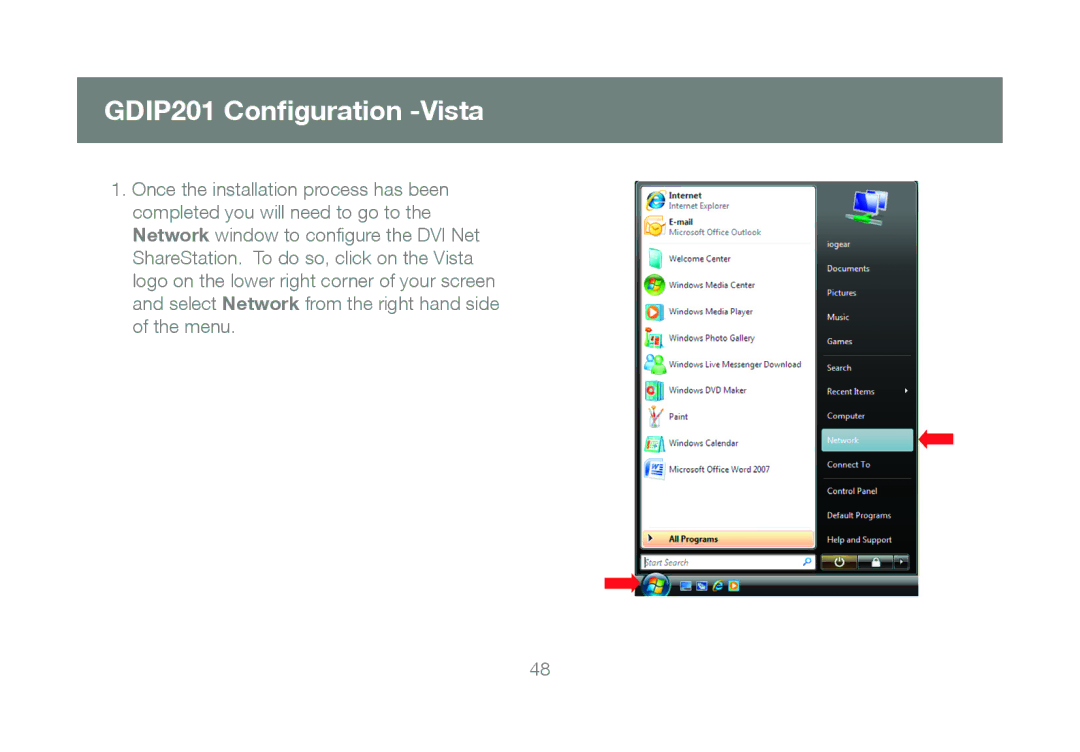 IOGear manual GDIP201 Conﬁguration -Vista 