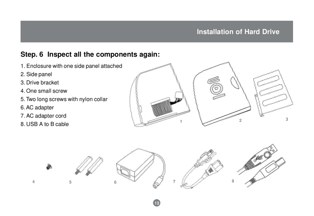 IOGear GHE135U installation manual Step Inspect all the components again 