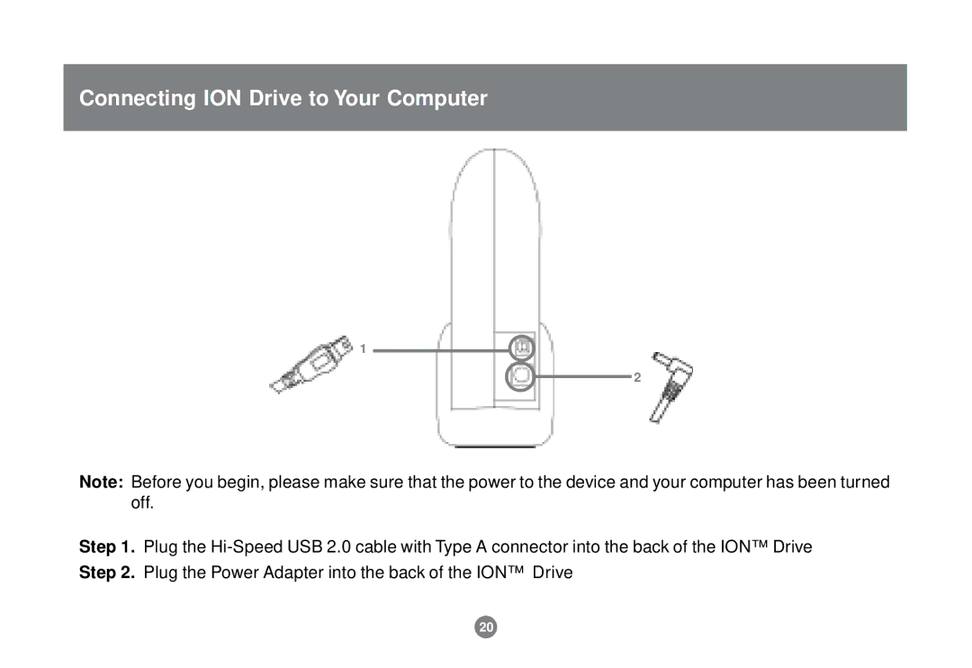 IOGear GHE135U installation manual Connecting ION Drive to Your Computer 