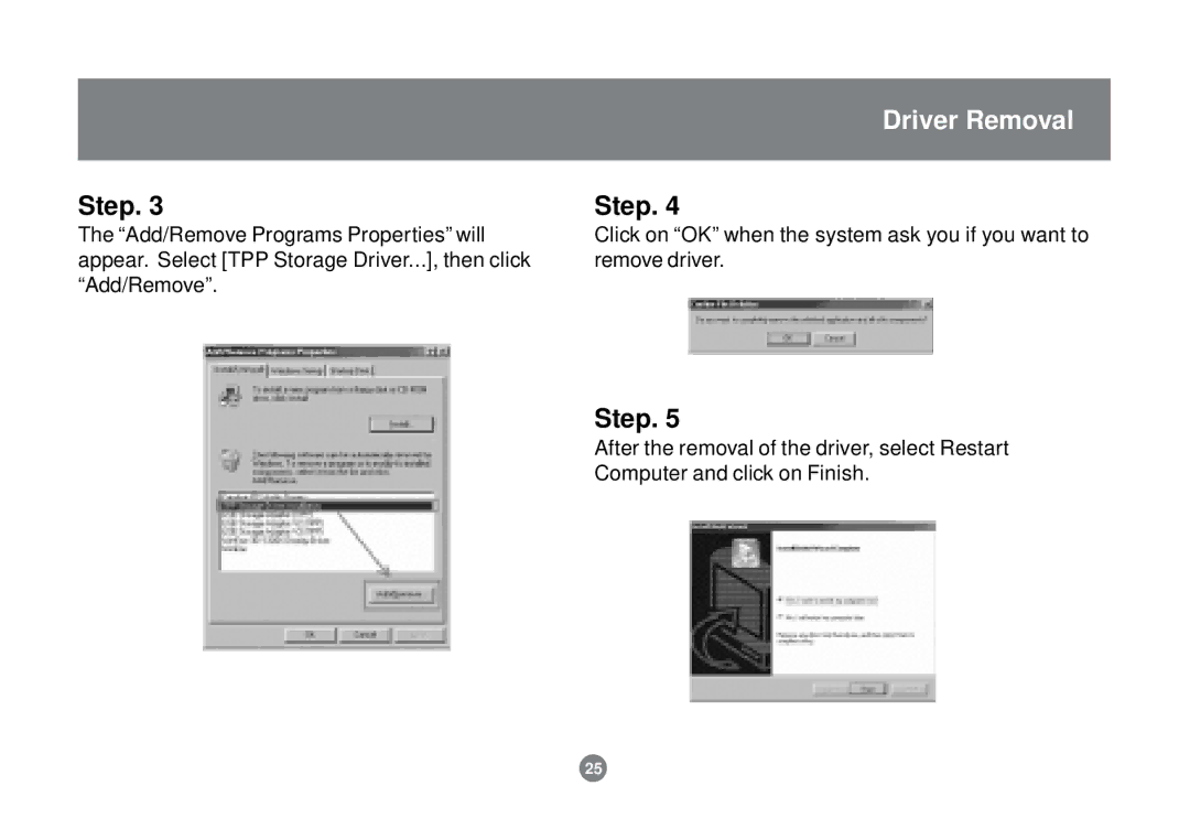 IOGear GHE135U installation manual Driver Removal 