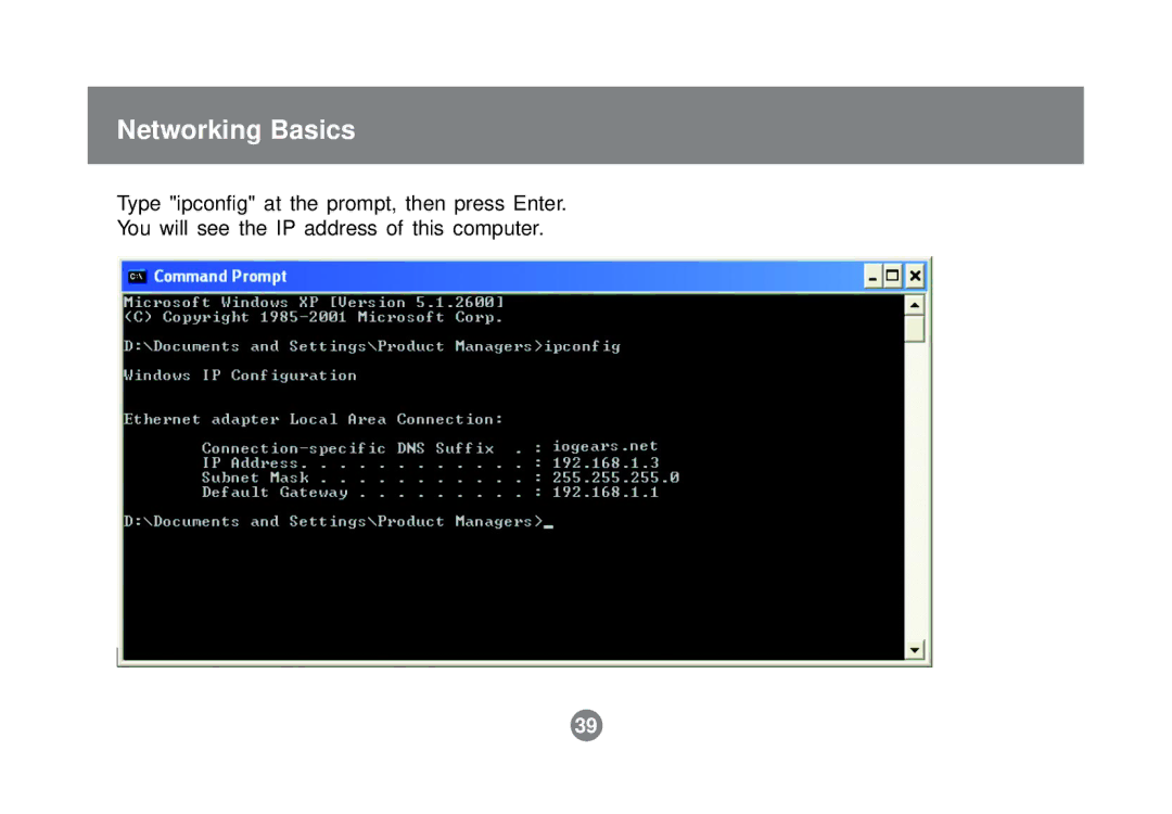 IOGear GHPB21 user manual Networking Basics 