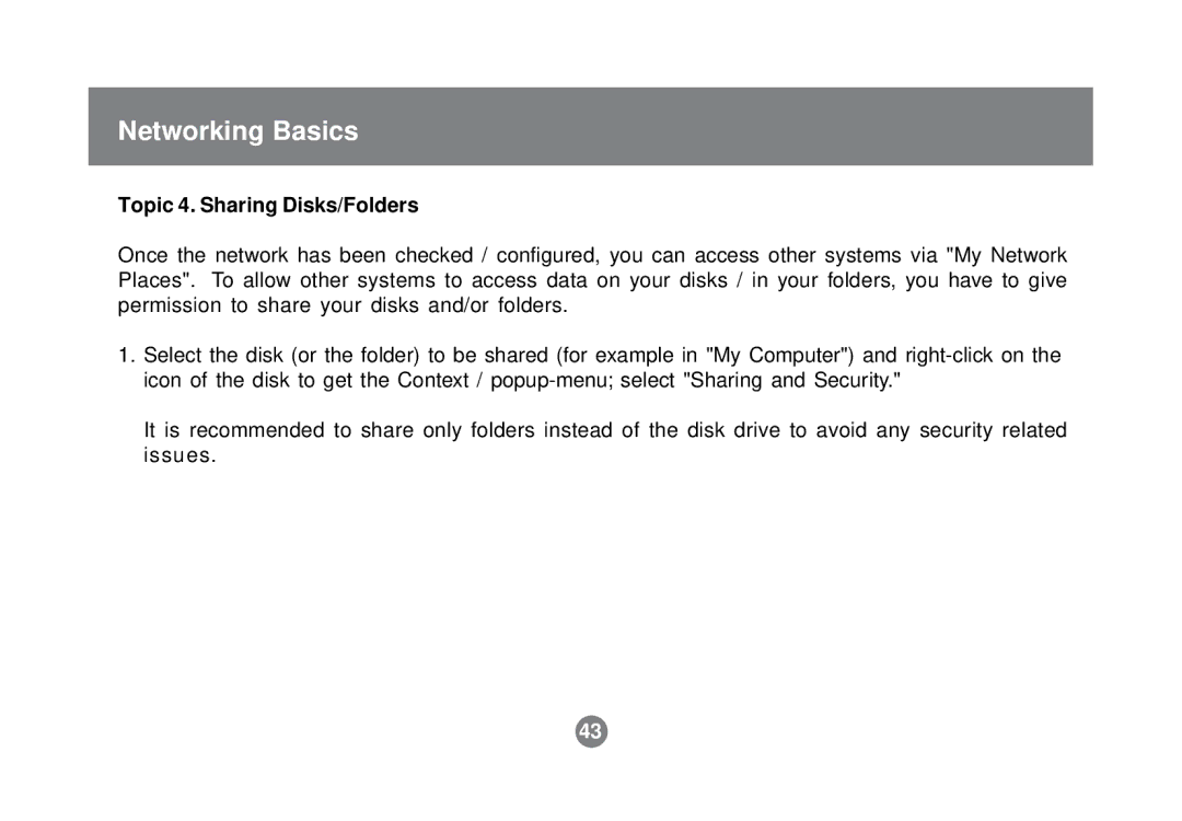 IOGear GHPB21 user manual Topic 4. Sharing Disks/Folders 