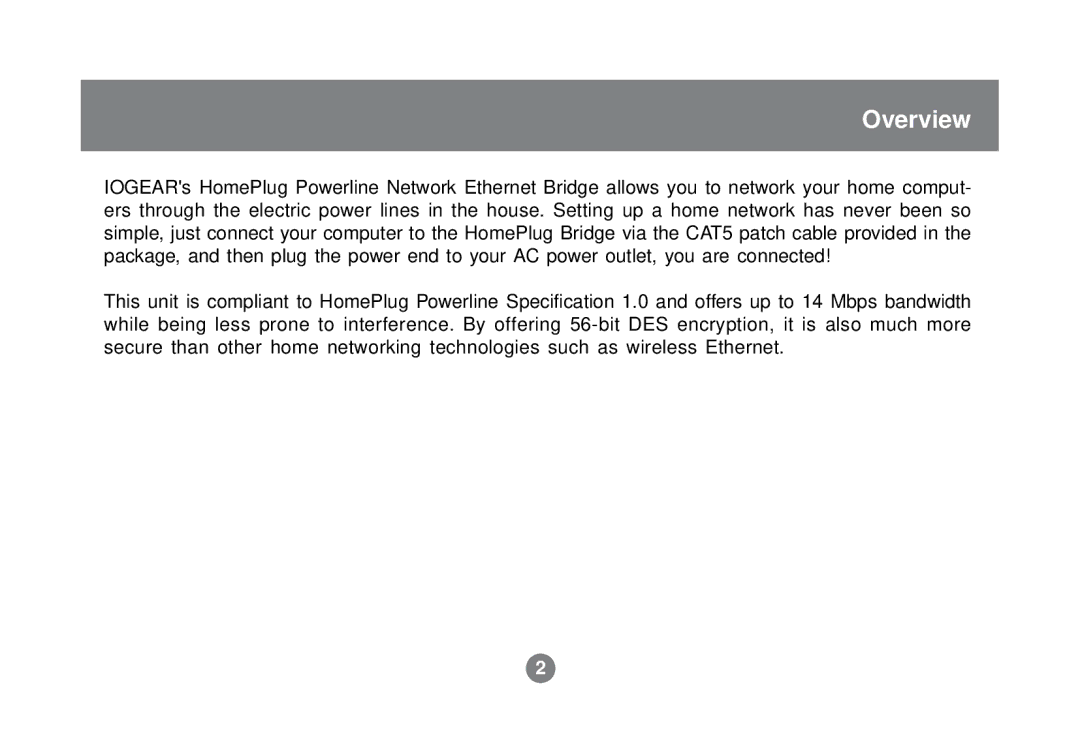 IOGear GHPB21 user manual Overview 