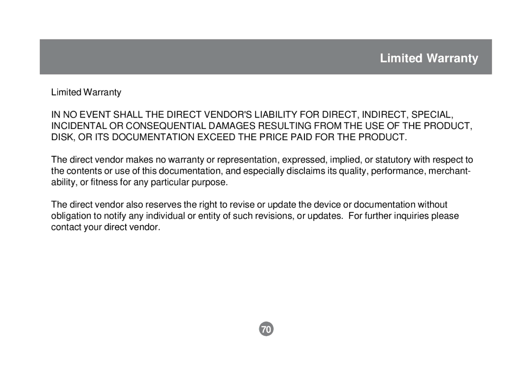 IOGear GHPB21 user manual Limited Warranty 