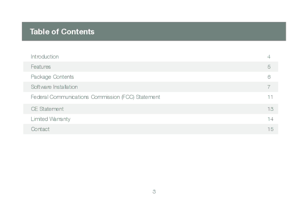 IOGear GIC711SW6 manual Table of Contents 