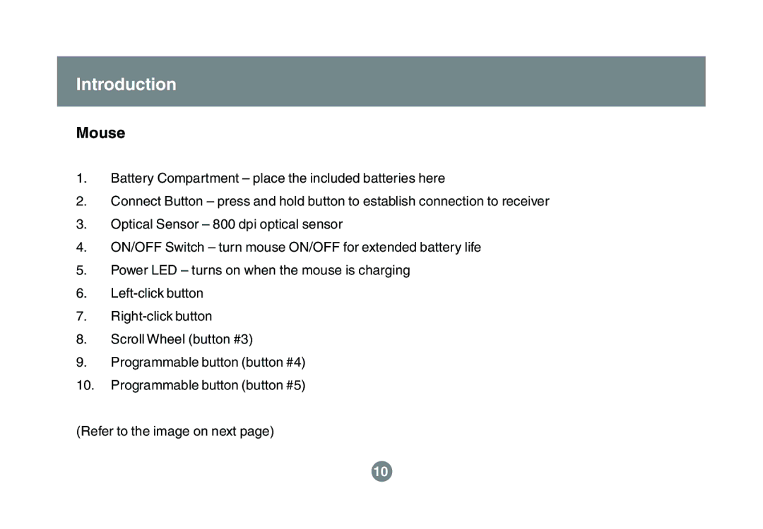 IOGear GKM521R user manual Introduction, Mouse 