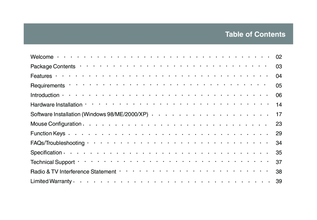 IOGear GKM521R user manual Table of Contents 