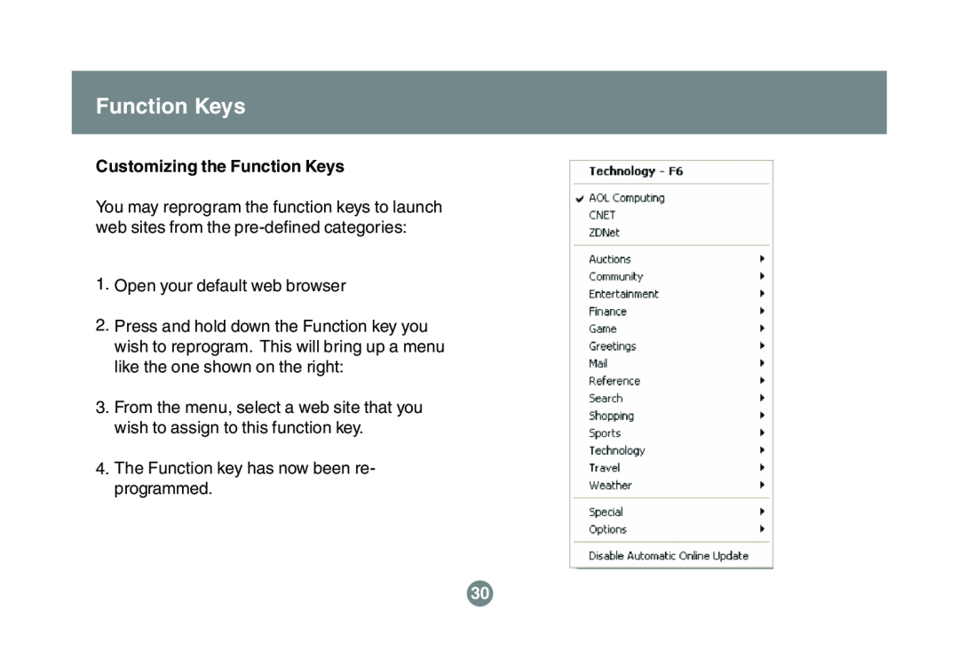 IOGear GKM521R user manual Customizing the Function Keys 