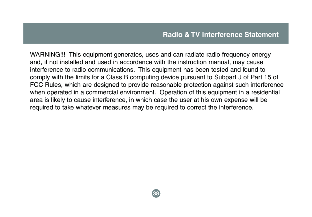 IOGear GKM521R user manual Radio & TV Interference Statement 