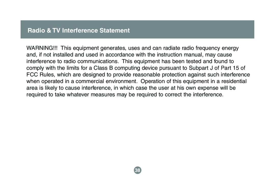 IOGear GKM541R user manual Radio & TV Interference Statement 