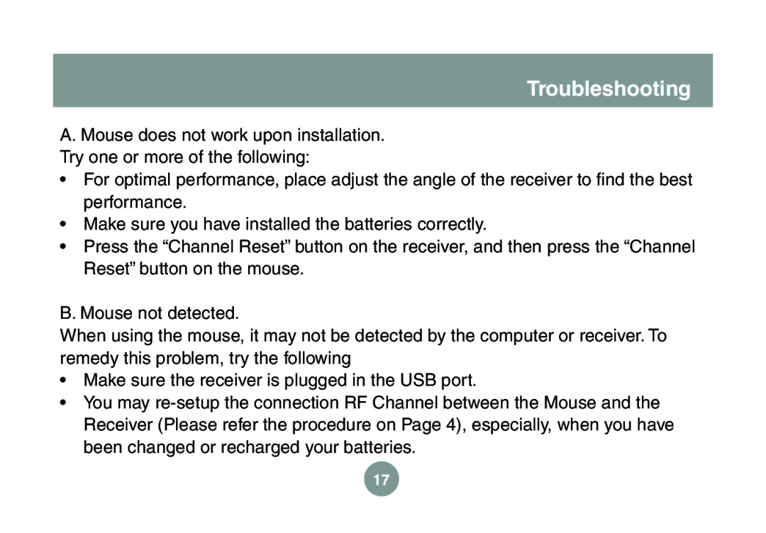 IOGear GME227R manual Troubleshooting 