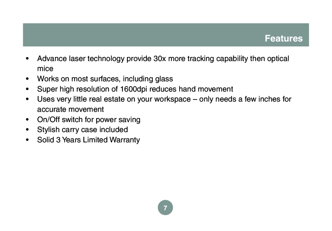 IOGear GME227R manual Features 