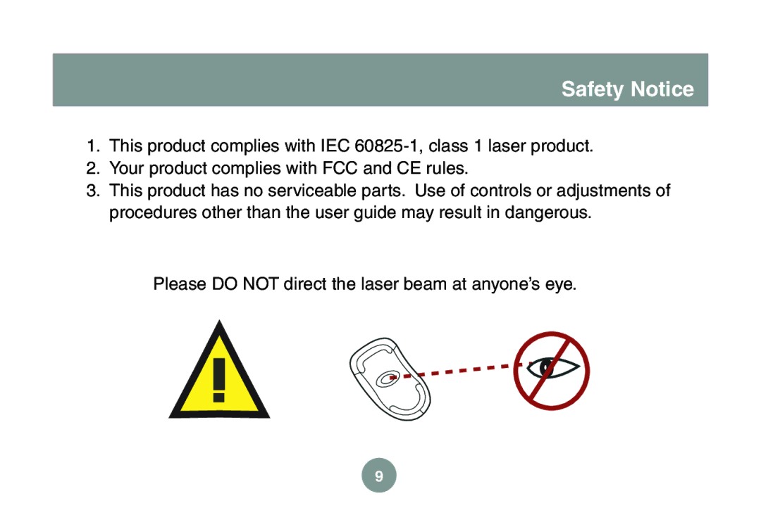 IOGear GME227R manual Safety Notice 