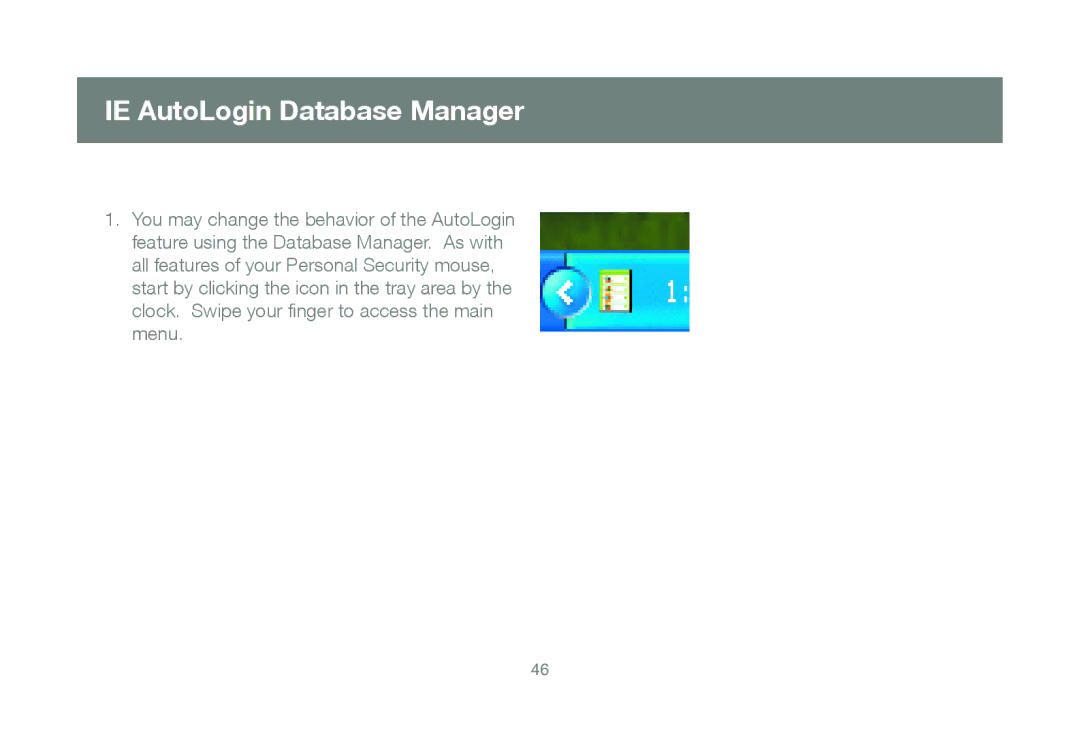 IOGear GMEFP1W6 manual IE AutoLogin Database Manager 