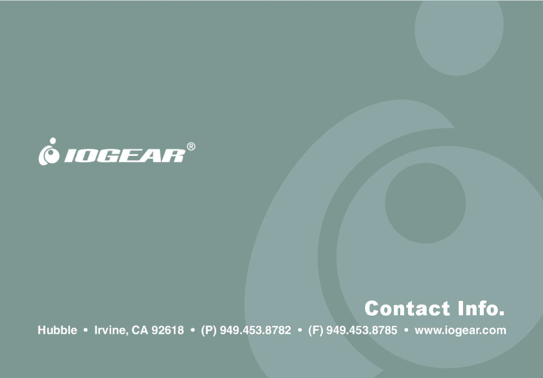 IOGear GMESKYP1 manual Contact Info 