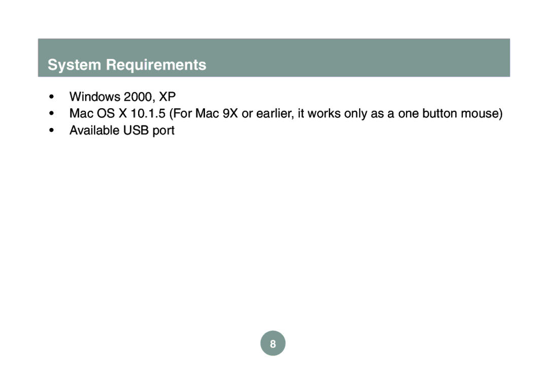 IOGear GMESKYP1 manual System Requirements 