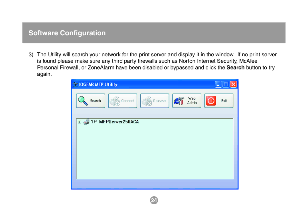 IOGear GMFPSU01 user manual Software Conﬁguration 